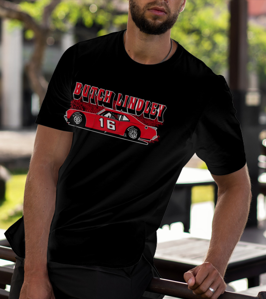 Butch Lindley 16 Red Car Racing T-Shirt