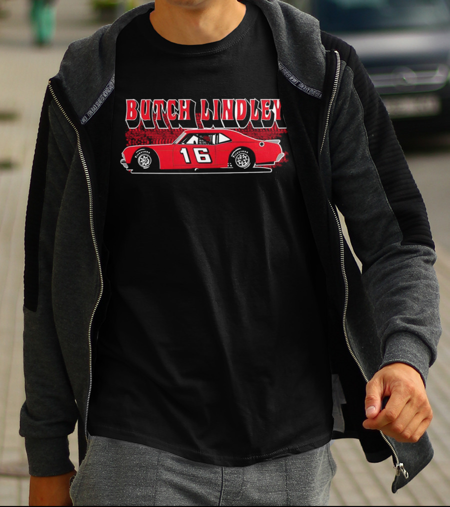 Butch Lindley 16 Red Car Racing T-Shirt