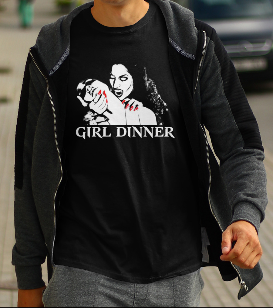 Girl Dinner Vampire Gothic Horror Aesthetic T-Shirt