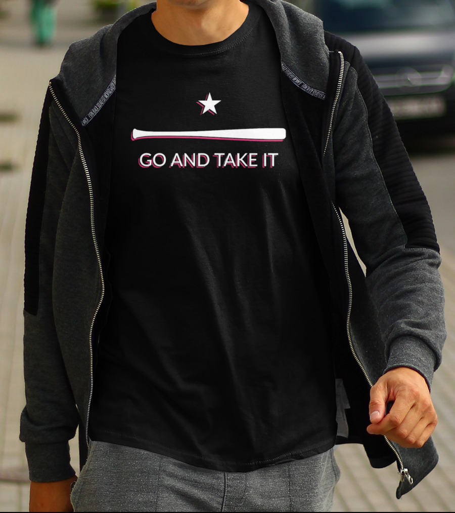 Go And Take It Texas Star With Baseball Bat T-Shirt