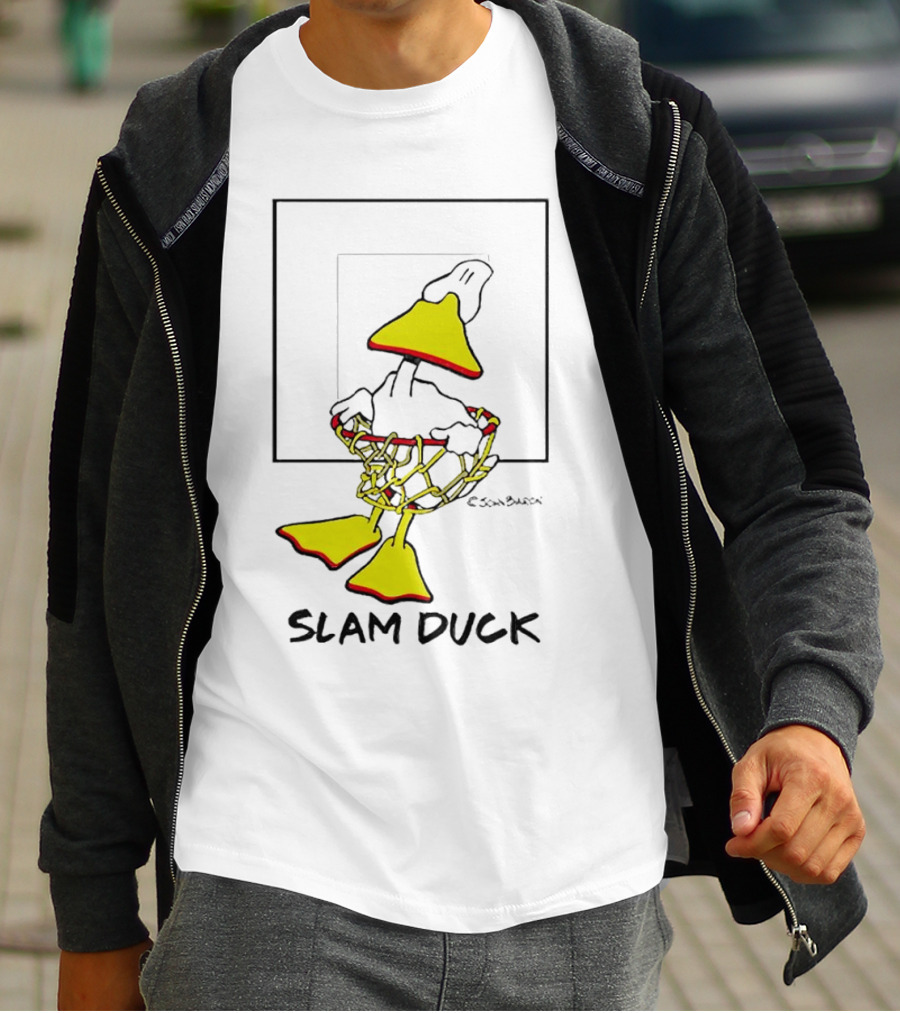John Baron Slam Duck Basketball Humor T-Shirt