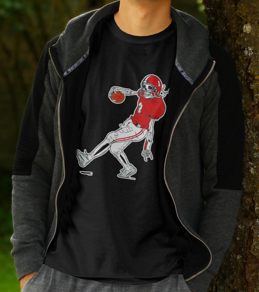 Sterling Shepard Oklahoma Sooners Tuck Fexas Skeleton Football Player T-Shirt