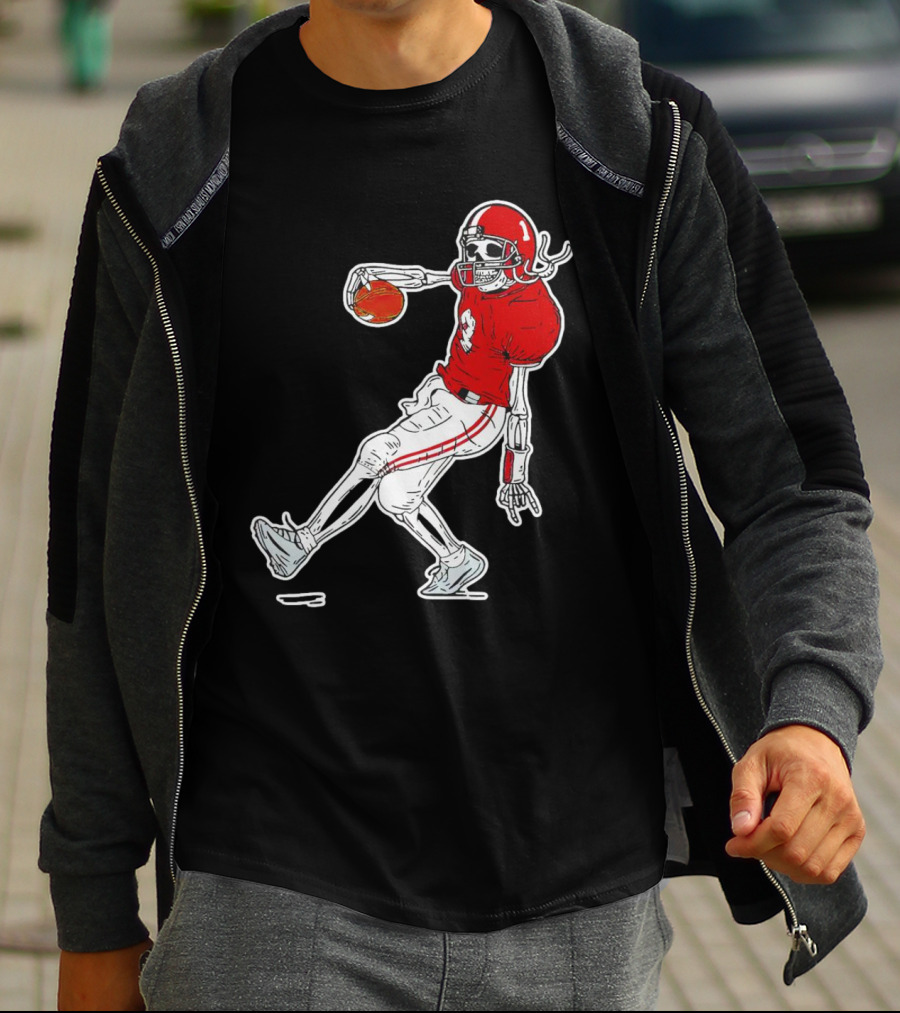 Sterling Shepard Oklahoma Sooners Tuck Fexas Skeleton Football Player T-Shirt