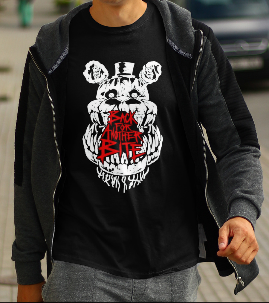 Back For Another Bite Creepy Bear Face T-Shirt