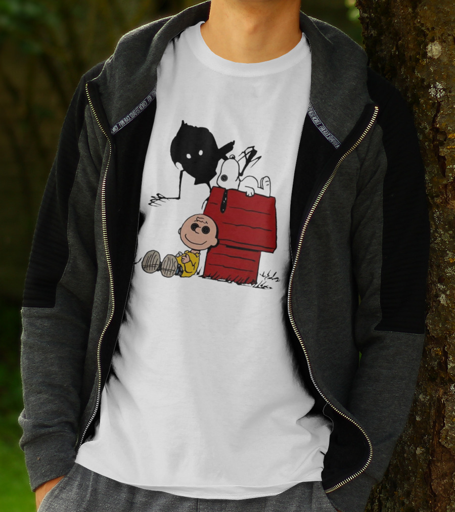 Charlie Brown Snoopy Coraline Button Eyes Shadow T-Shirt