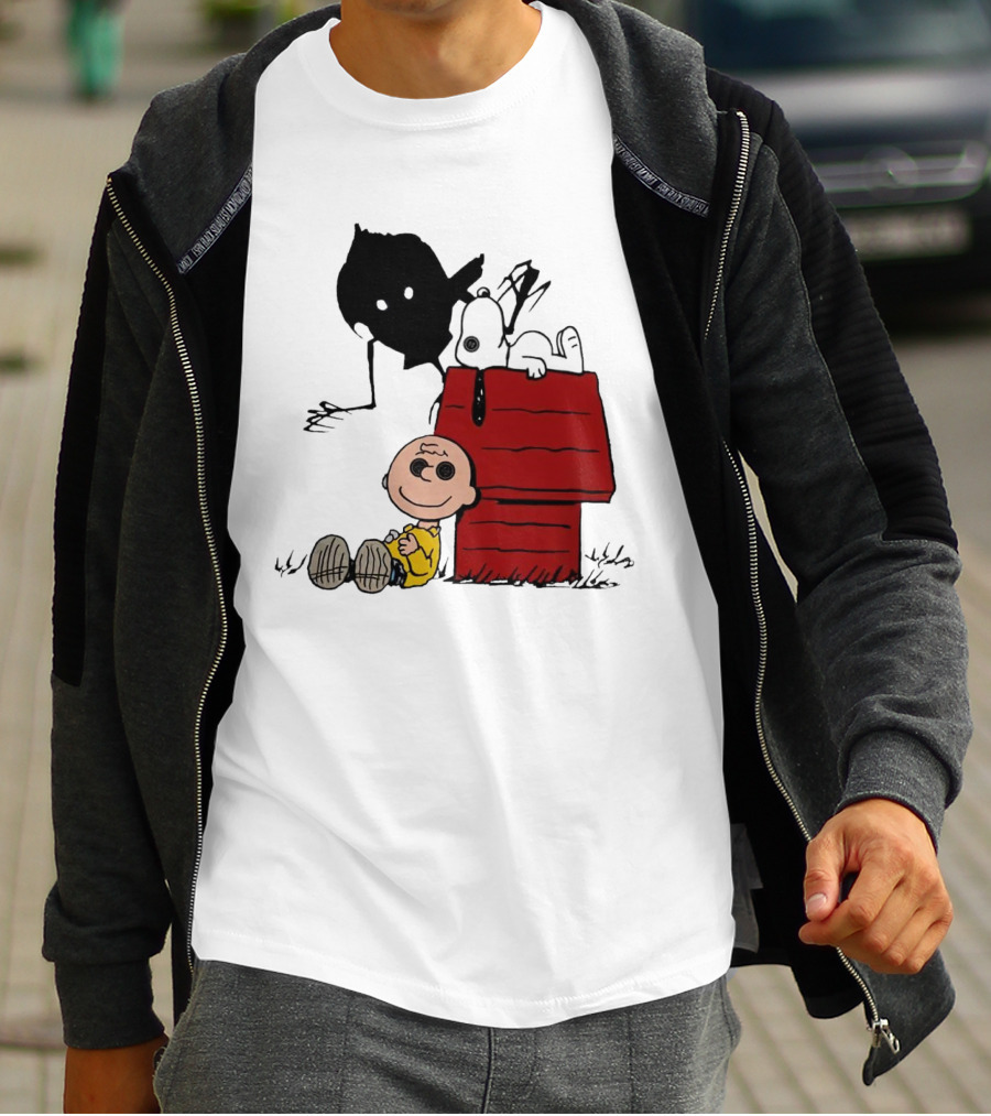 Charlie Brown Snoopy Coraline Button Eyes Shadow T-Shirt