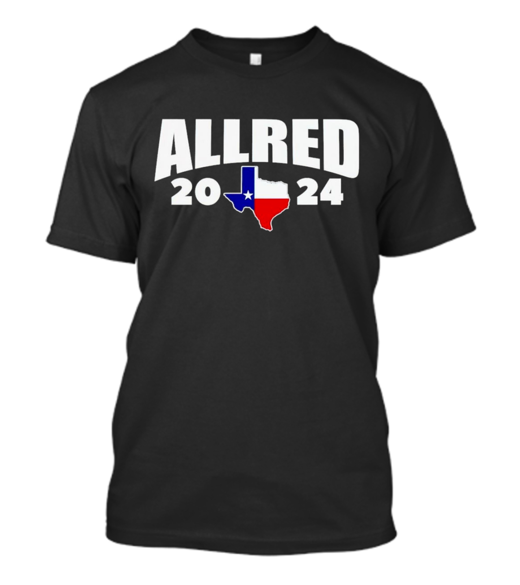 Allred 2024 Texas Map Red White Blue T-Shirt