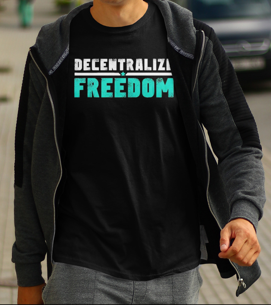 Decentralize Freedom Star Emblem T-Shirt