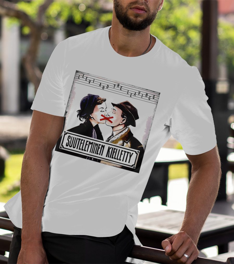 Leevi And The Leavings Suuteleminen Kielletty Vintage Couple With Red Cross T-Shirt