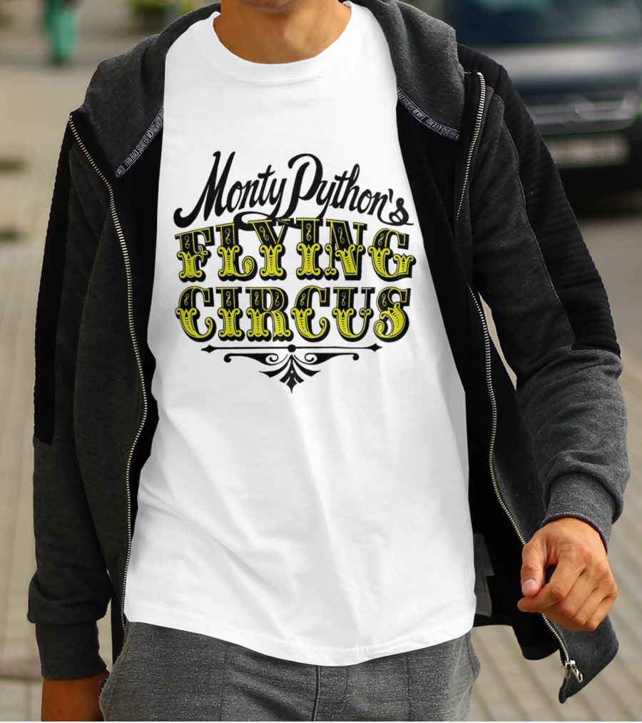 Monty Python's Flying Circus Vintage Yellow Lettering T-Shirt