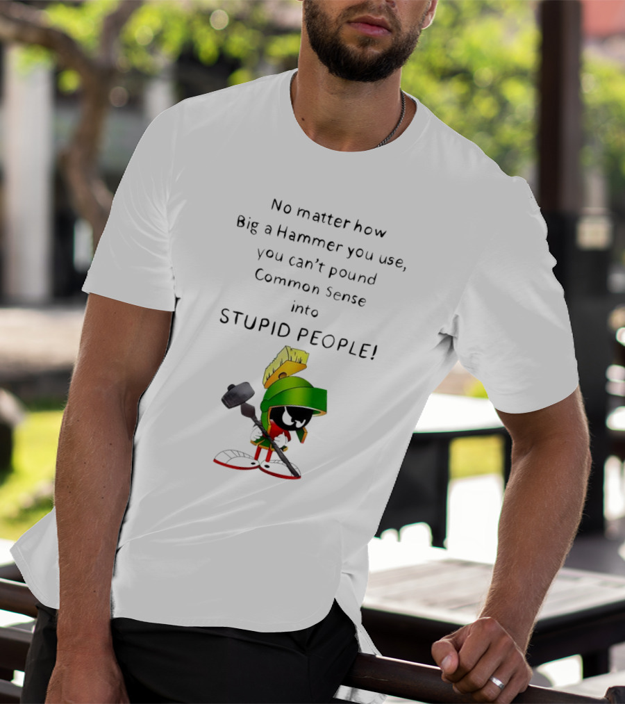 No Matter How Big A Hammer You Use, You Can't Pound Common Sense Into Stupid People T-Shirt