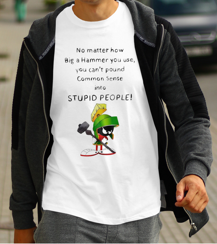No Matter How Big A Hammer You Use, You Can't Pound Common Sense Into Stupid People T-Shirt