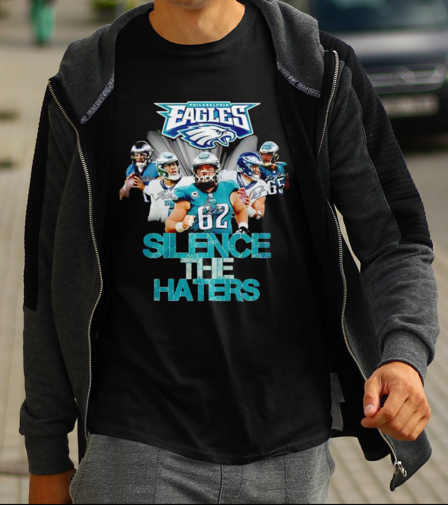 Philadelphia Eagles Silence The Haters Philadelphia Eagles Logo Players T-Shirt