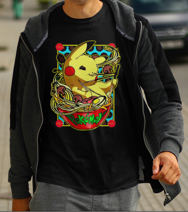 Pokemon Pikachu Ramen Mania Noodles Bowl Adventure T-Shirt