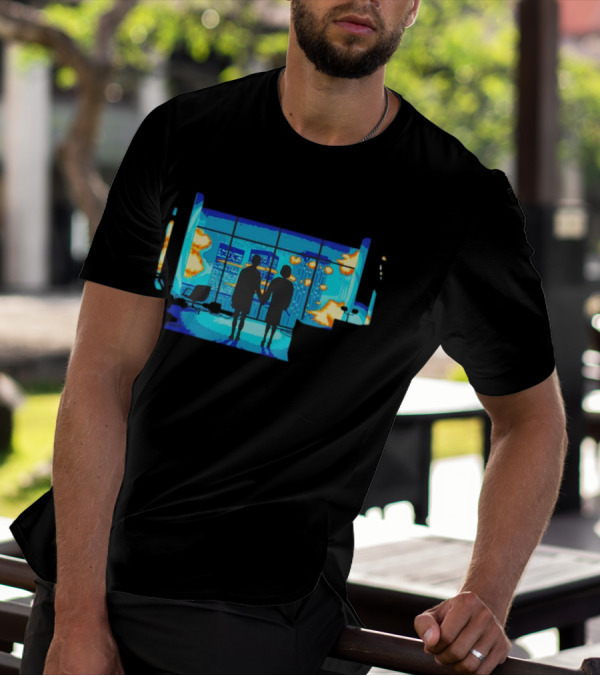 Explosion Fire Cityscape Window T-Shirt