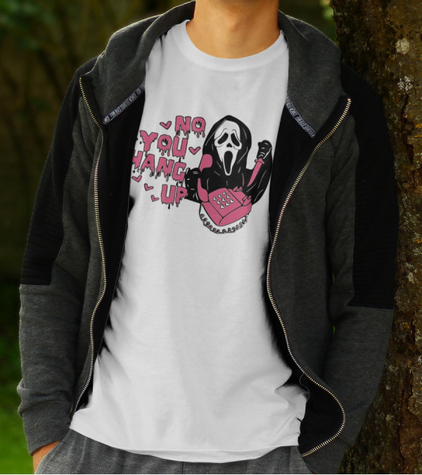 Ghostface Telephone Scene No You Hang Up Halloween T-Shirt