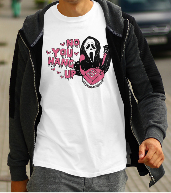 Ghostface Telephone Scene No You Hang Up Halloween T-Shirt