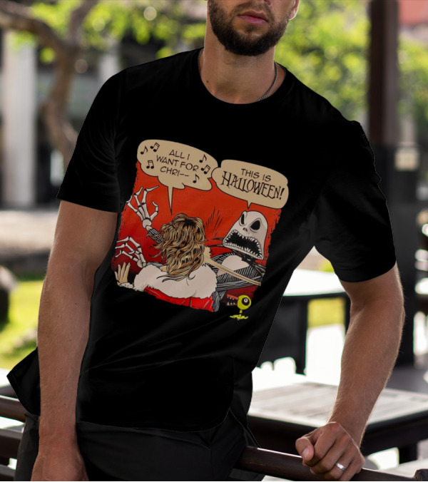 Jack Skellington Slapping This Is Halloween All I Want For Chri T-Shirt
