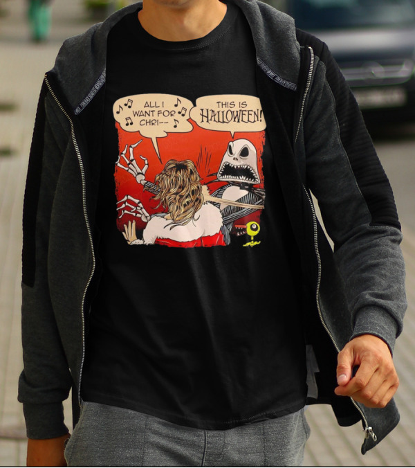 Jack Skellington Slapping This Is Halloween All I Want For Chri T-Shirt