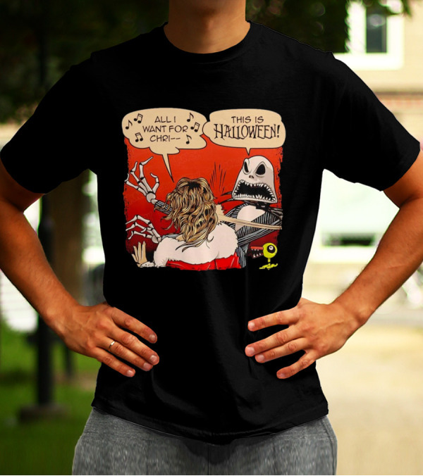 Jack Skellington Slapping This Is Halloween All I Want For Chri T-Shirt