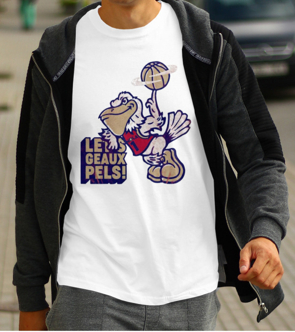 Let’s Geaux Pels Basketball Pelican T-Shirt