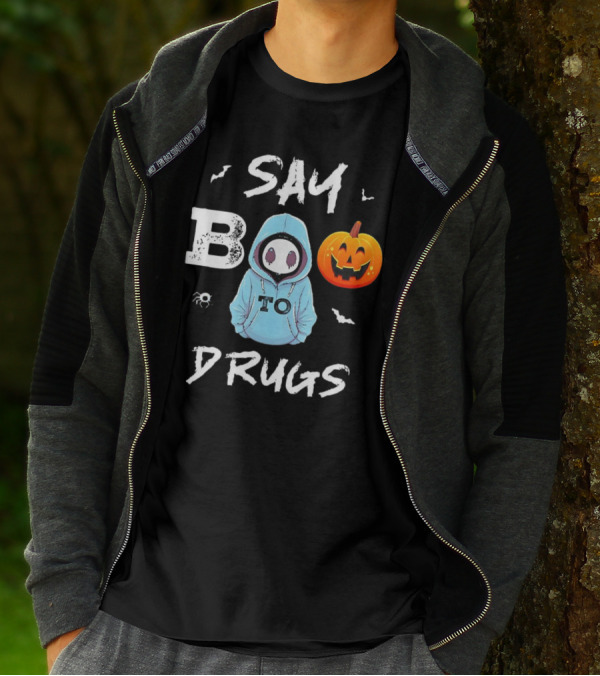 Say Boo To Drugs Halloween Hoodie Ghost Pumpkin T-Shirt