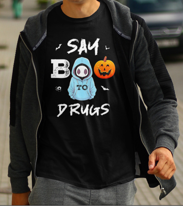 Say Boo To Drugs Halloween Hoodie Ghost Pumpkin T-Shirt