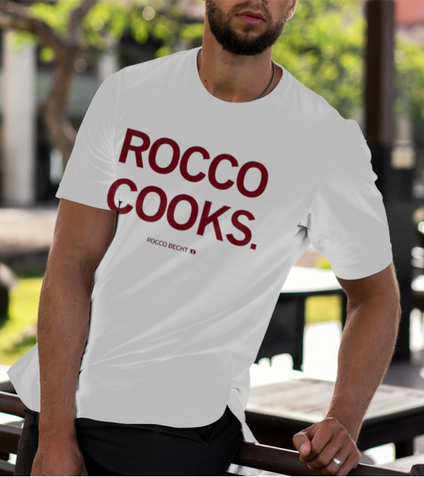 Rocco Cooks Rocco Becht Football T-Shirt