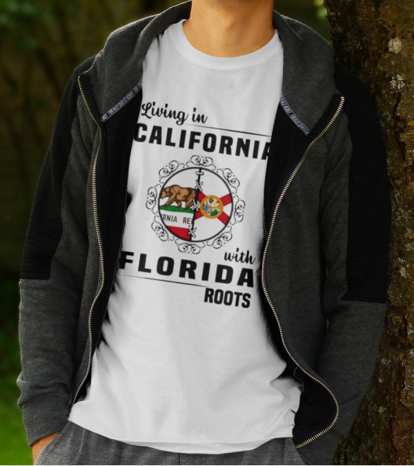 Living In California Pride With Florida Heritage Connection T-Shirt