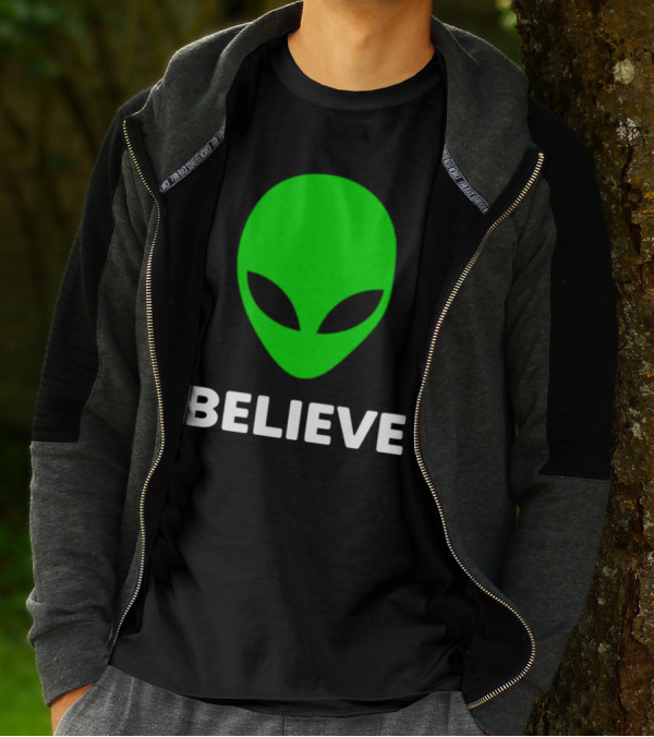 Believe Alien Green T-Shirt