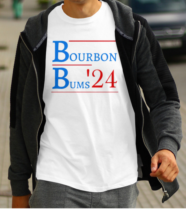 Bourbon Bums '24 Campaign Style Blue T-Shirt