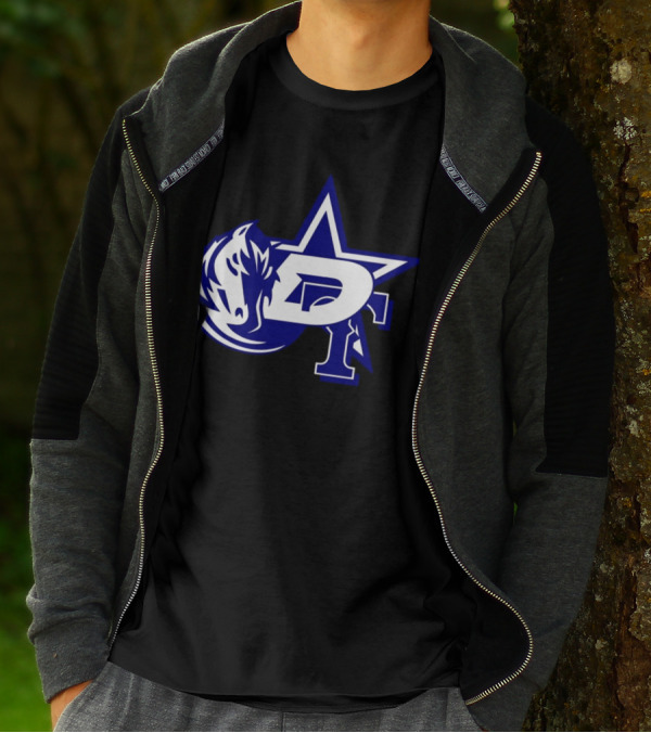 Dallas Cowboys Stars Mavericks Rangers Team Logos 4 Sports Collaboration T-Shirt