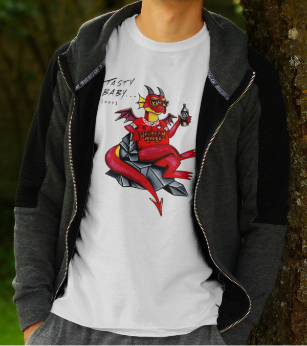 Wrexham Lager Dragon Tasty Baby Cool Style Image T-Shirt