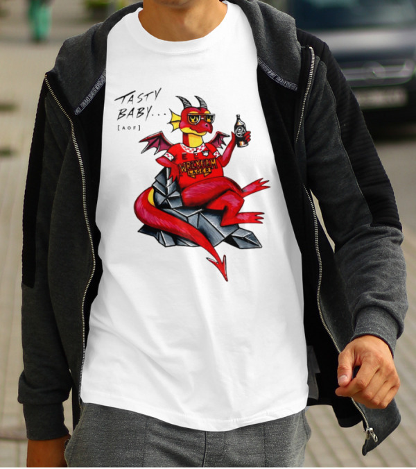Wrexham Lager Dragon Tasty Baby Cool Style Image T-Shirt