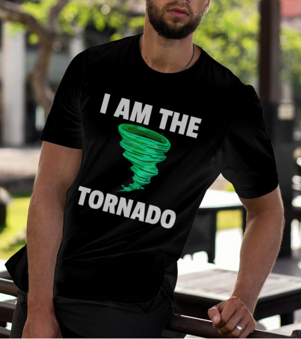 I AM THE TORNADO Green Spiral T-Shirt