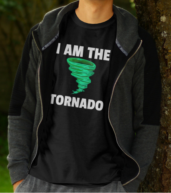I AM THE TORNADO Green Spiral T-Shirt