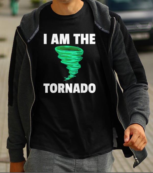 I AM THE TORNADO Green Spiral T-Shirt