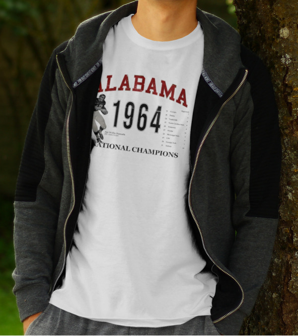 Alabama 1964 National Champions Joe Willie Namath Football Legend T-Shirt