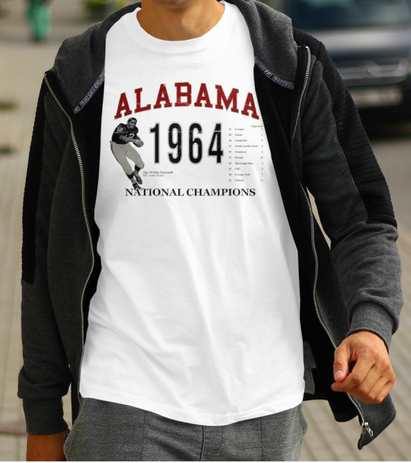 Alabama 1964 National Champions Joe Willie Namath Football Legend T-Shirt