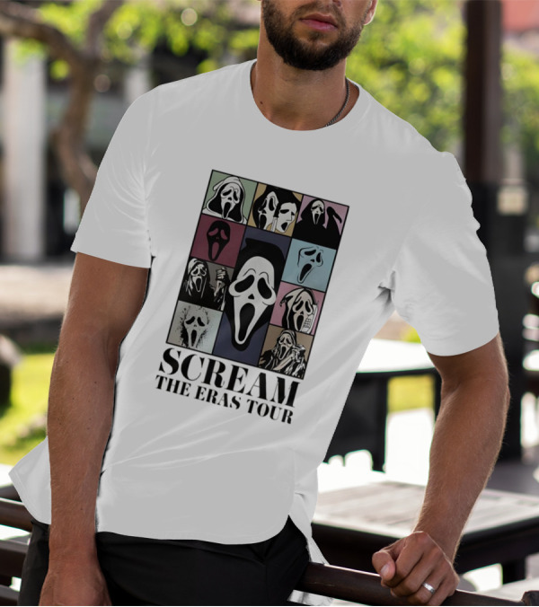 Scream Ghost Face The Eras Tour Halloween Multicolor Pop T-Shirt