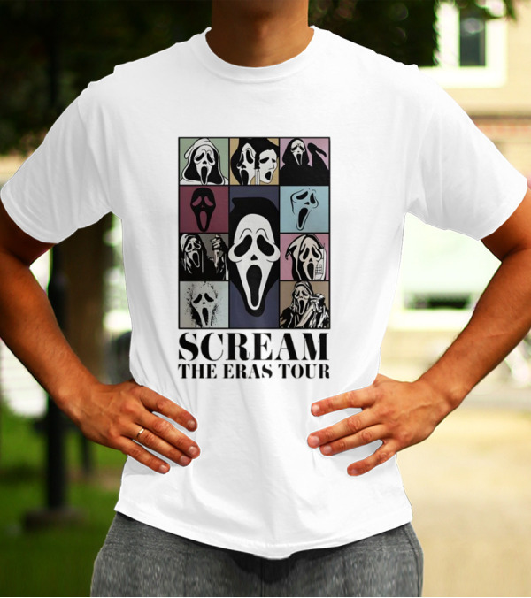 Scream Ghost Face The Eras Tour Halloween Multicolor Pop T-Shirt