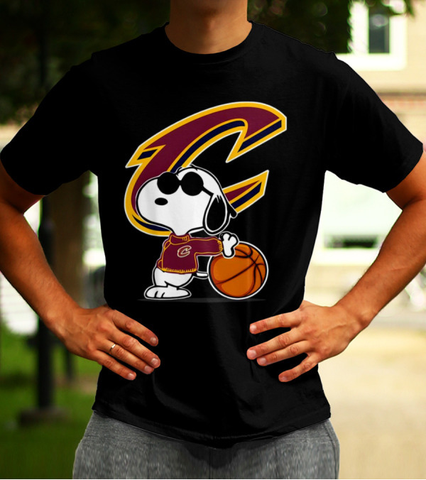 Snoopy Peanuts Cleveland Cavaliers NBA Basketball T-Shirt