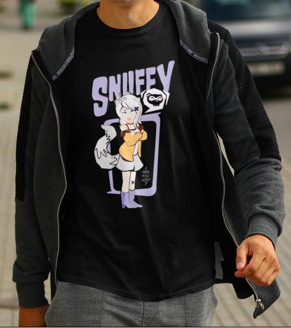 Snuffy Are You Lost Pastel Cartoon Character With White Tail And Purple Accessories T-Shirt