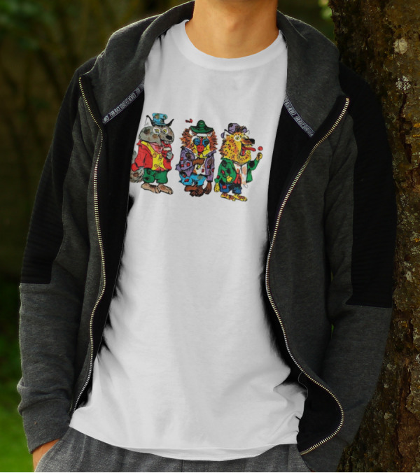 Wolfgang Wolf Barry Baboon Harry Hyena Cartoon Characters T-Shirt