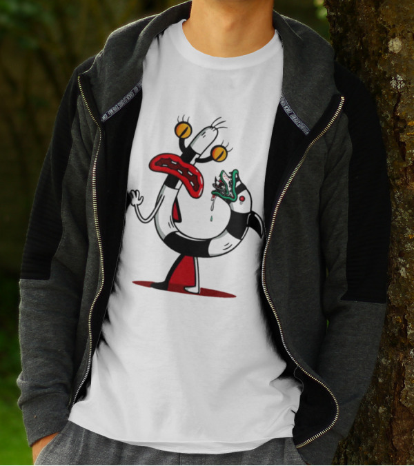 Worm Tail Cartoon Creature Horror T-Shirt