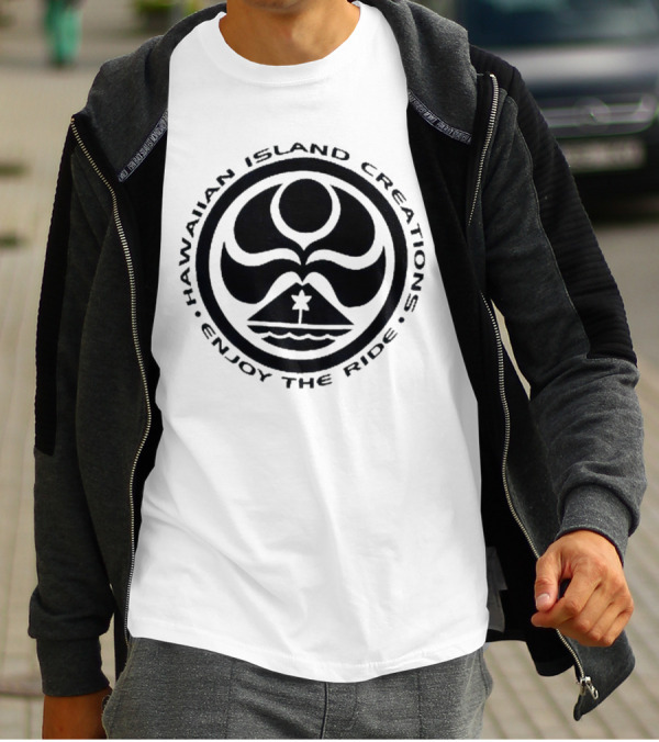 Hawaiian Island Creations Surfing Logo Enjoy The Ride T-Shirt