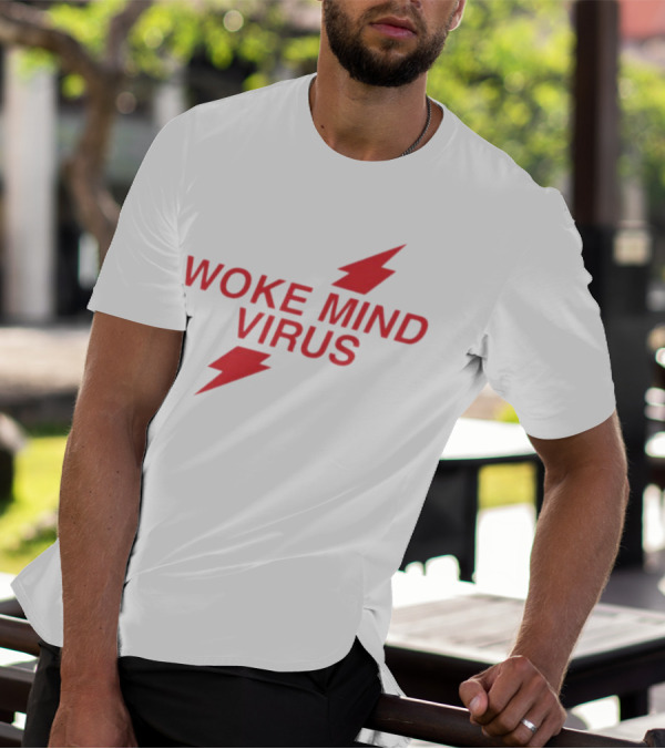 Woke Mind Virus Red Lightning Bolt T-Shirt