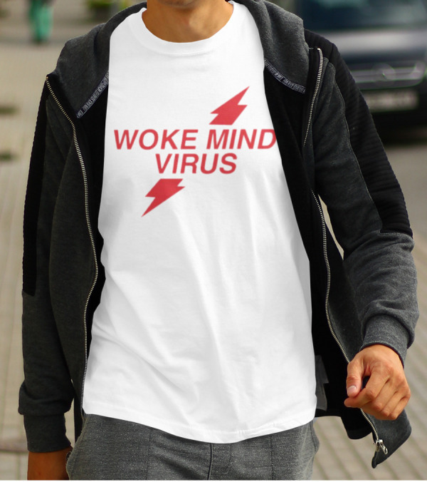 Woke Mind Virus Red Lightning Bolt T-Shirt