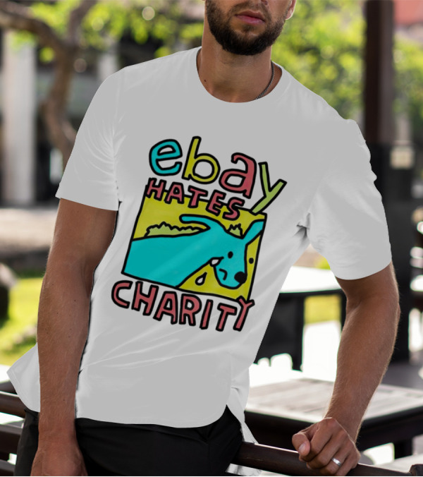 Ebay Hates Charity Whimsical Blue Goat T-Shirt