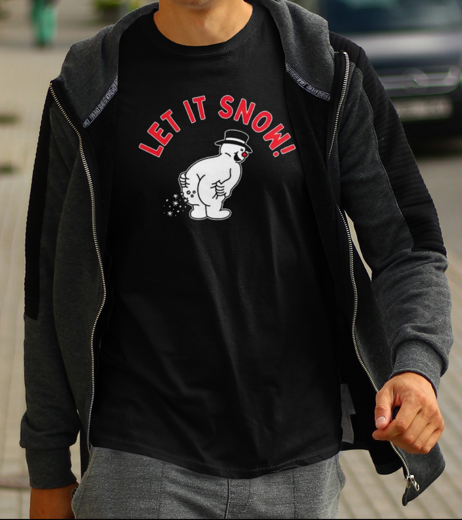 LET IT SNOW Funny Snowman Christmas Humor T-Shirt